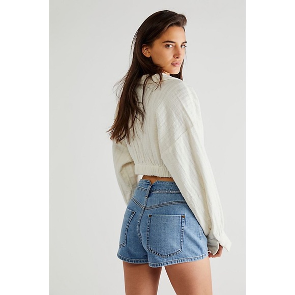 Free People- Jean Shorts - Picture 2 of 5